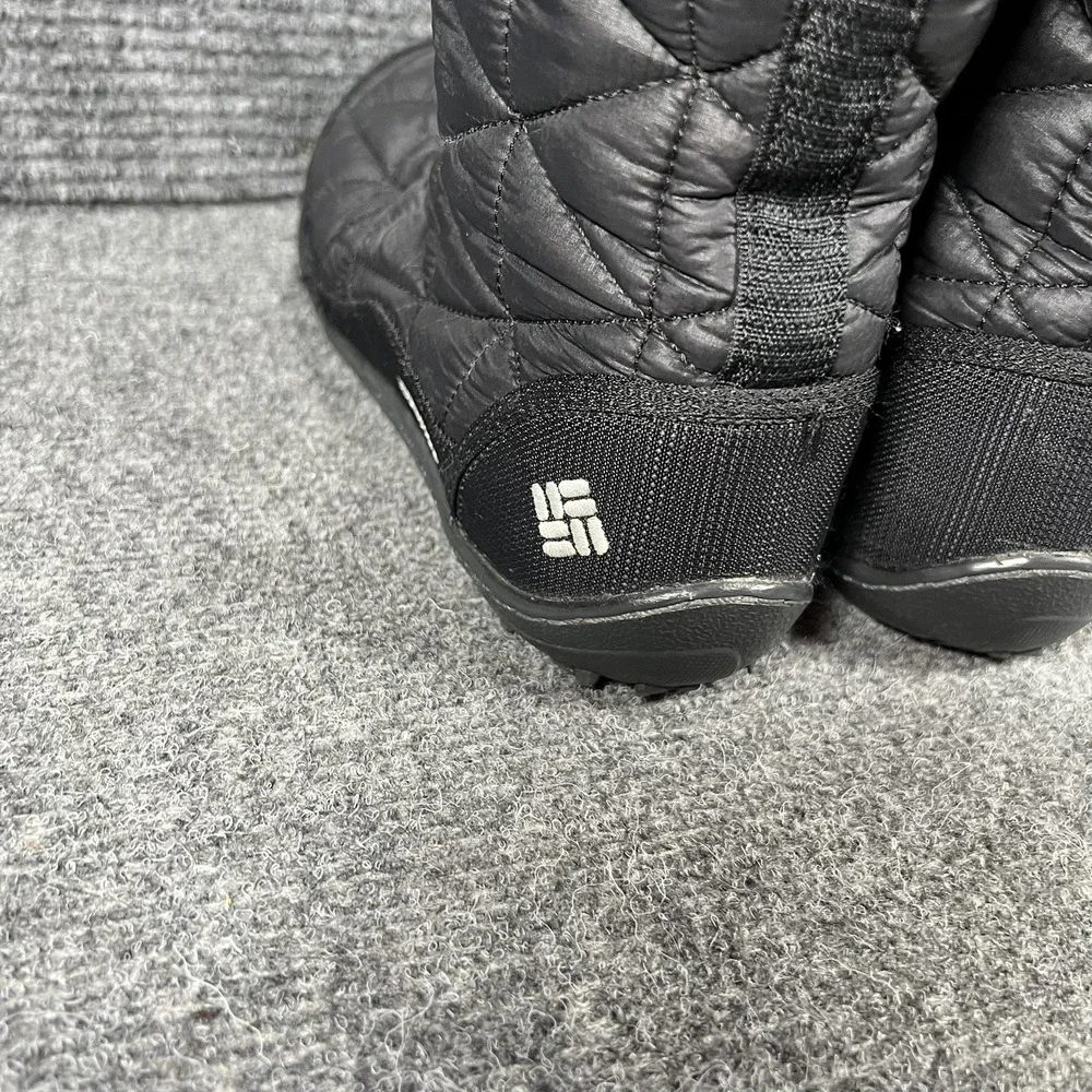 Columbia Boots Womens Size 9 Black Waterproof Quilted Fur Snow Winter YL5164-011